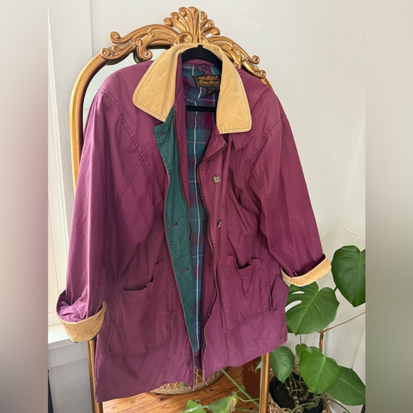 Eddie Bauer Jackets & Blazers - Women's Burgundy Jacket with Tan Collar